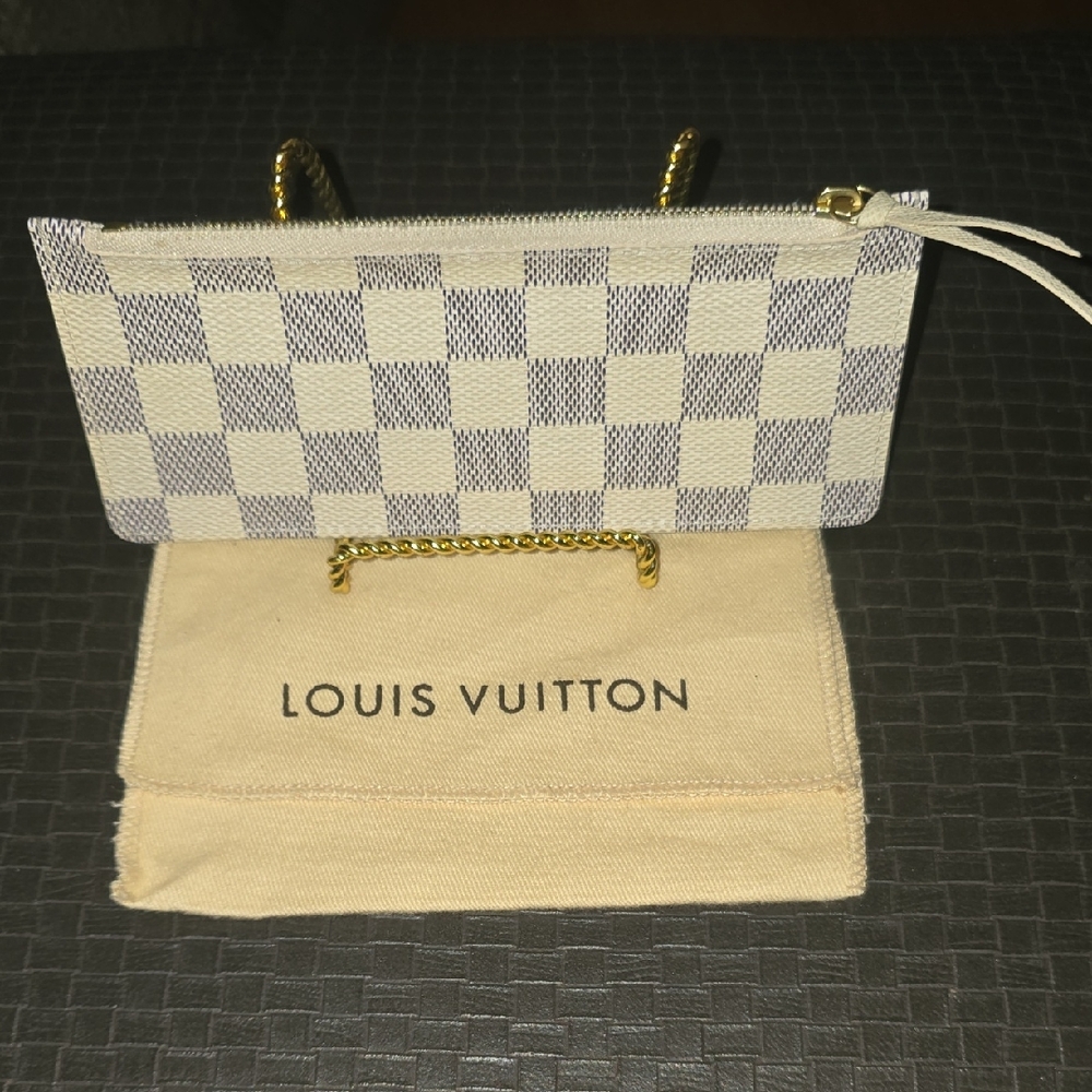 Louis Vuitton Damier Azur Felicie Pochette Insert Zip Coin Wallet